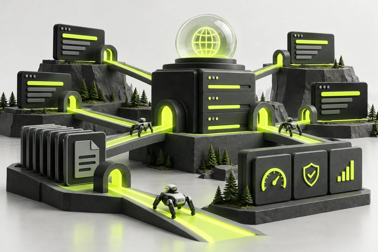SEO technique : comprendre, auditer et corriger les fondations d’un site Illustration originale pour l’article SEO technique : comprendre, auditer et corriger les fondations d’un site